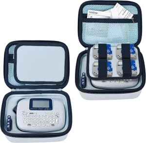 Hard Storage Travel Case Compatible with Brother PT-M95 P-Touch Monochrome Label Maker, Storage Holder Carrying Organizer Bag for Label Tapes, Batteries, CASE ONLY, Blue
