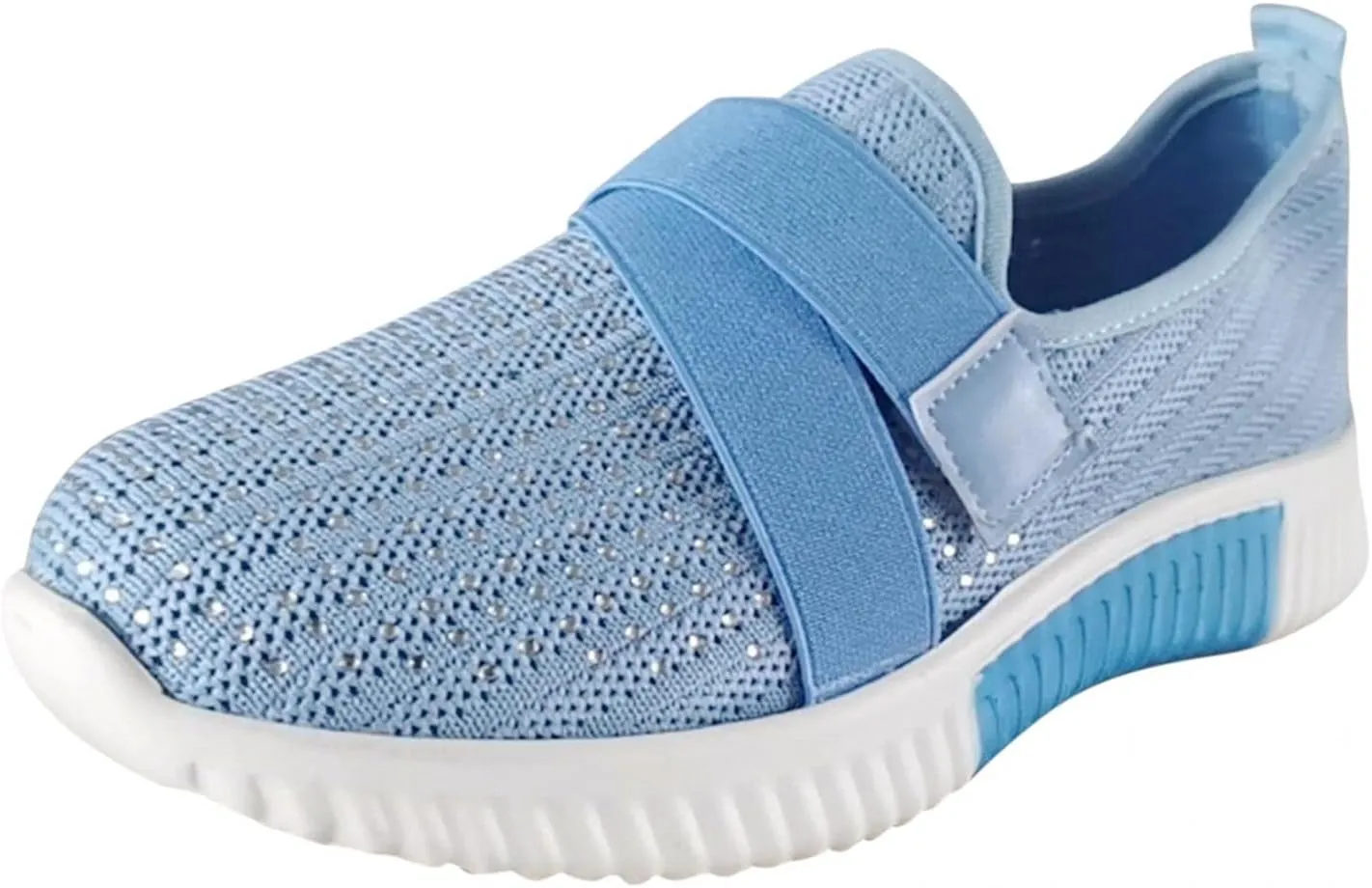 Hbeylia Walking Shoes For Women Fashion Casual Beads Platform Memory Foam Athletic Running Hiking Sports Shoes Lightweight Breathable Tennis Trainers For Skateboard Skiing Work Nurse