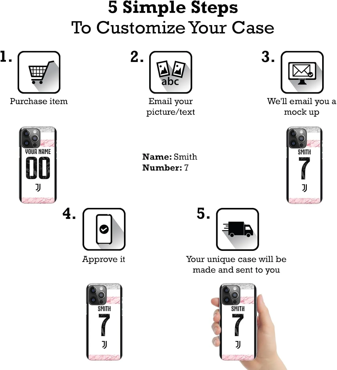Head Case Designs Officially Licensed Custom Customized Personalized Juventus Football Club Home 2022/23 Match Kit Soft Gel Case [Military Grade Protection] Compatible with Apple iPhone 13