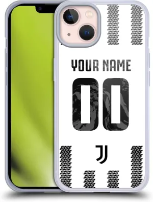 Head Case Designs Officially Licensed Custom Customized Personalized Juventus Football Club Home 2022/23 Match Kit Soft Gel Case [Military Grade Protection] Compatible with Apple iPhone 13