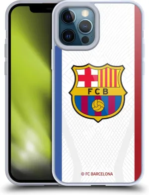 Head Case Designs Officially Licensed FC Barcelona Away 2023/24 Crest Kit Gel Case [Military Grade Protection] Compatible with Apple iPhone 12 Pro Max