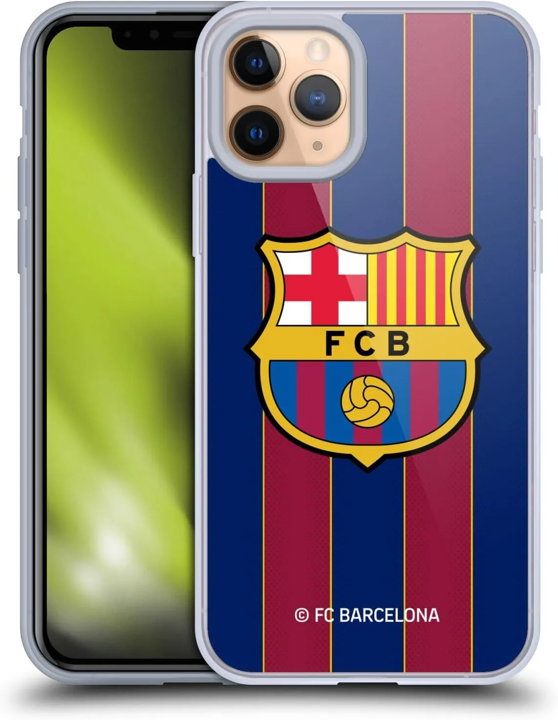 Head Case Designs Officially Licensed FC Barcelona Home 2020/21 Crest Kit Soft Gel Case [Military Grade Protection] Compatible with Apple iPhone 11 Pro
