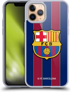 Head Case Designs Officially Licensed FC Barcelona Home 2020/21 Crest Kit Soft Gel Case [Military Grade Protection] Compatible with Apple iPhone 11 Pro