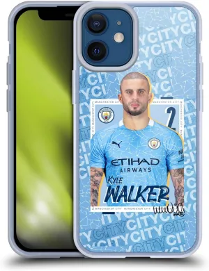 Head Case Designs Officially Licensed Manchester City Man City FC Kyle Walker 2020/21 First Team Gel Case [Military Grade Protection] Compatible with Apple iPhone 12 Mini and Compatible with MagSafe