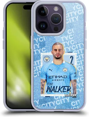 Head Case Designs Officially Licensed Manchester City Man City FC Kyle Walker 2020/21 First Team Gel Case [Military Grade Protection] Compatible with Apple iPhone 14 Pro and Compatible with MagSafe