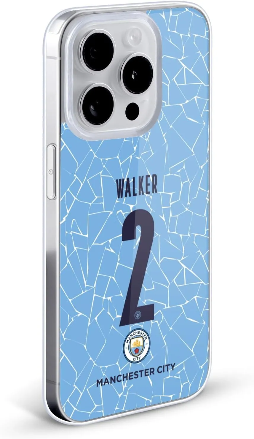 Head Case Designs Officially Licensed Manchester City Man City FC Kyle Walker 2020/21 Players Home Kit Group 2 Gel Case [Military Grade Protection] Compatible with Apple iPhone 14 Pro and MagSafe