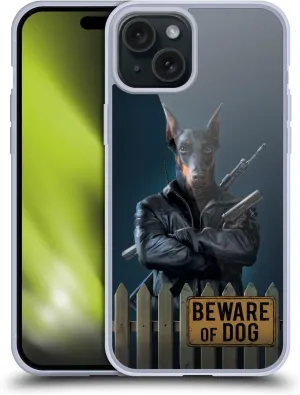 Head Case Designs Officially Licensed Vincent HIE Beware of Dog Canidae Gel Case [Military Grade Protection] Compatible with Apple iPhone 15 Plus and Compatible with MagSafe