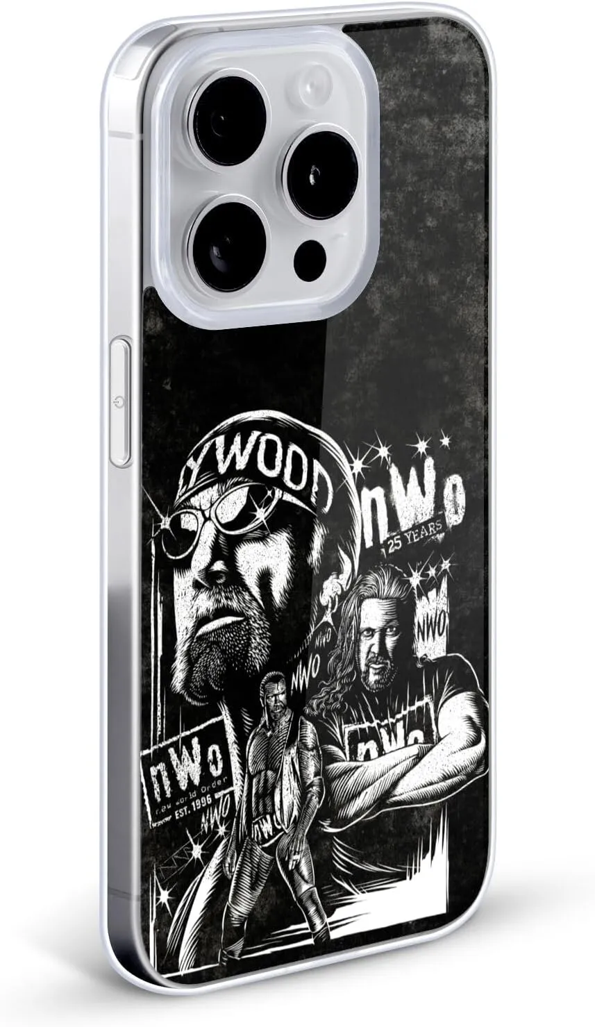 Head Case Designs Officially Licensed WWE Fathead Superstar NWO Gel Case [Military Grade Protection] Compatible with Apple iPhone 12 Mini and Compatible with MagSafe