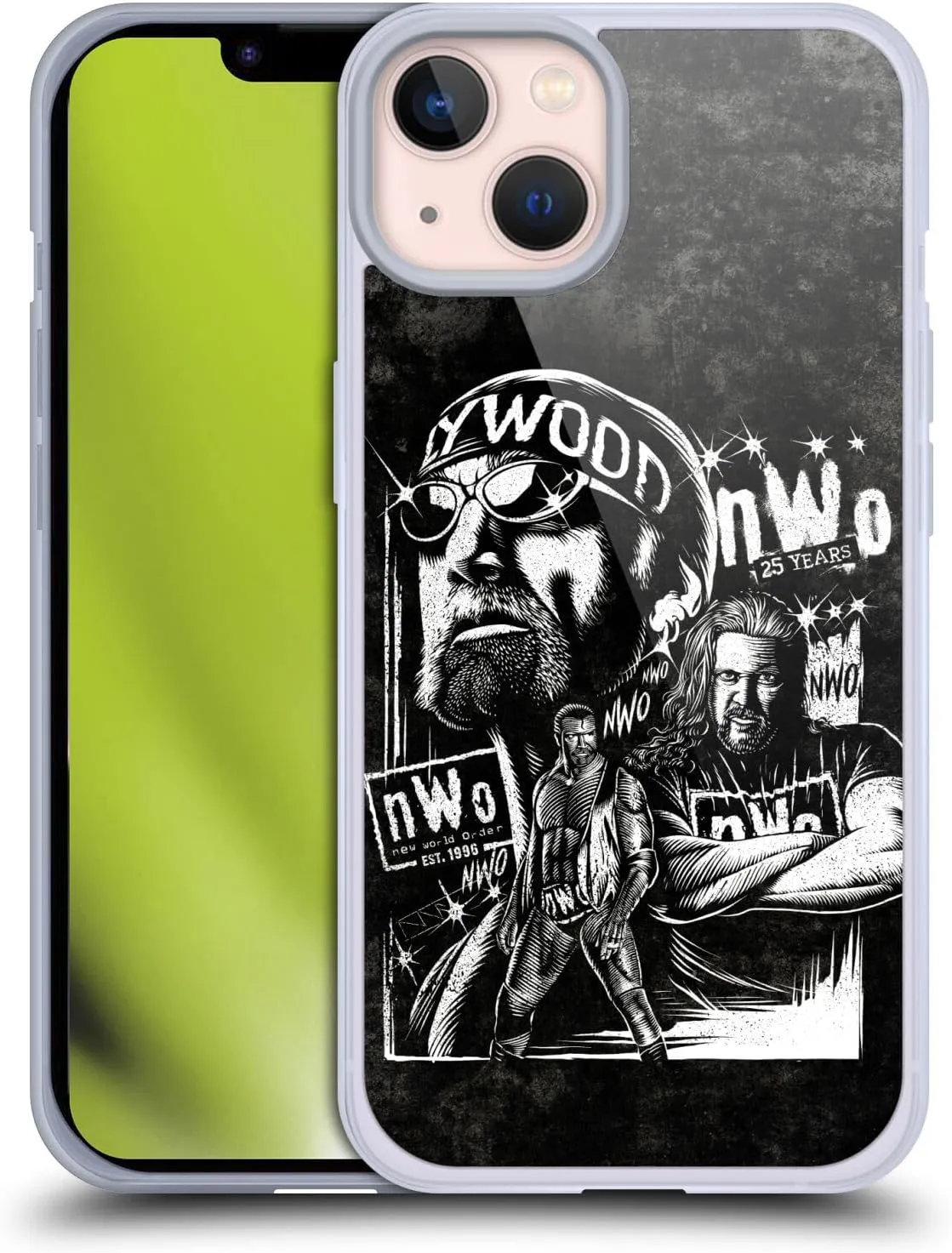 Head Case Designs Officially Licensed WWE Fathead Superstar NWO Gel Case [Military Grade Protection] Compatible with Apple iPhone 13 and Compatible with MagSafe