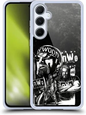 Head Case Designs Officially Licensed WWE Fathead Superstar NWO Soft Gel Case [Military Grade Protection] Compatible with Samsung Galaxy A55 5G