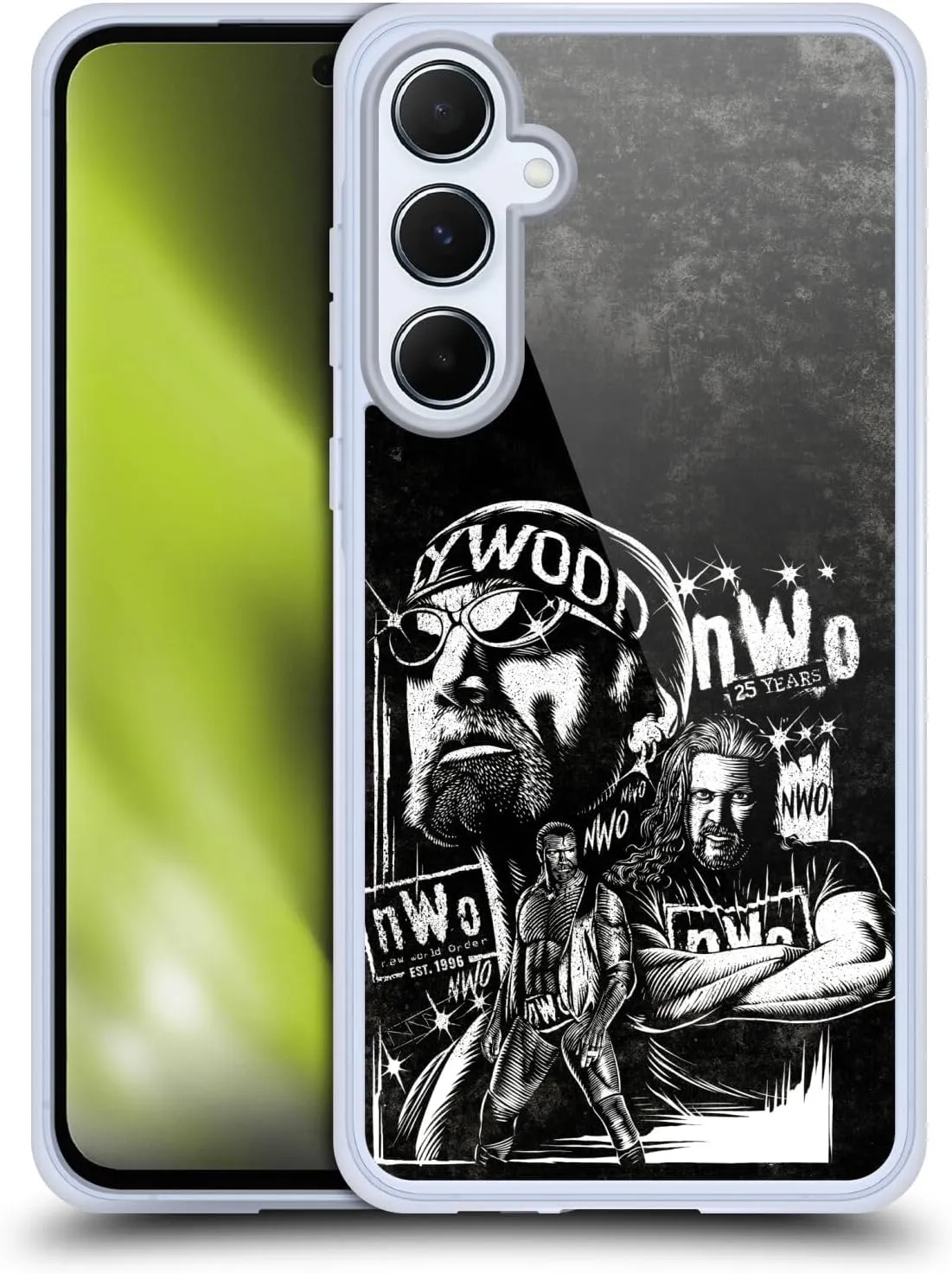 Head Case Designs Officially Licensed WWE Fathead Superstar NWO Soft Gel Case [Military Grade Protection] Compatible with Samsung Galaxy A55 5G