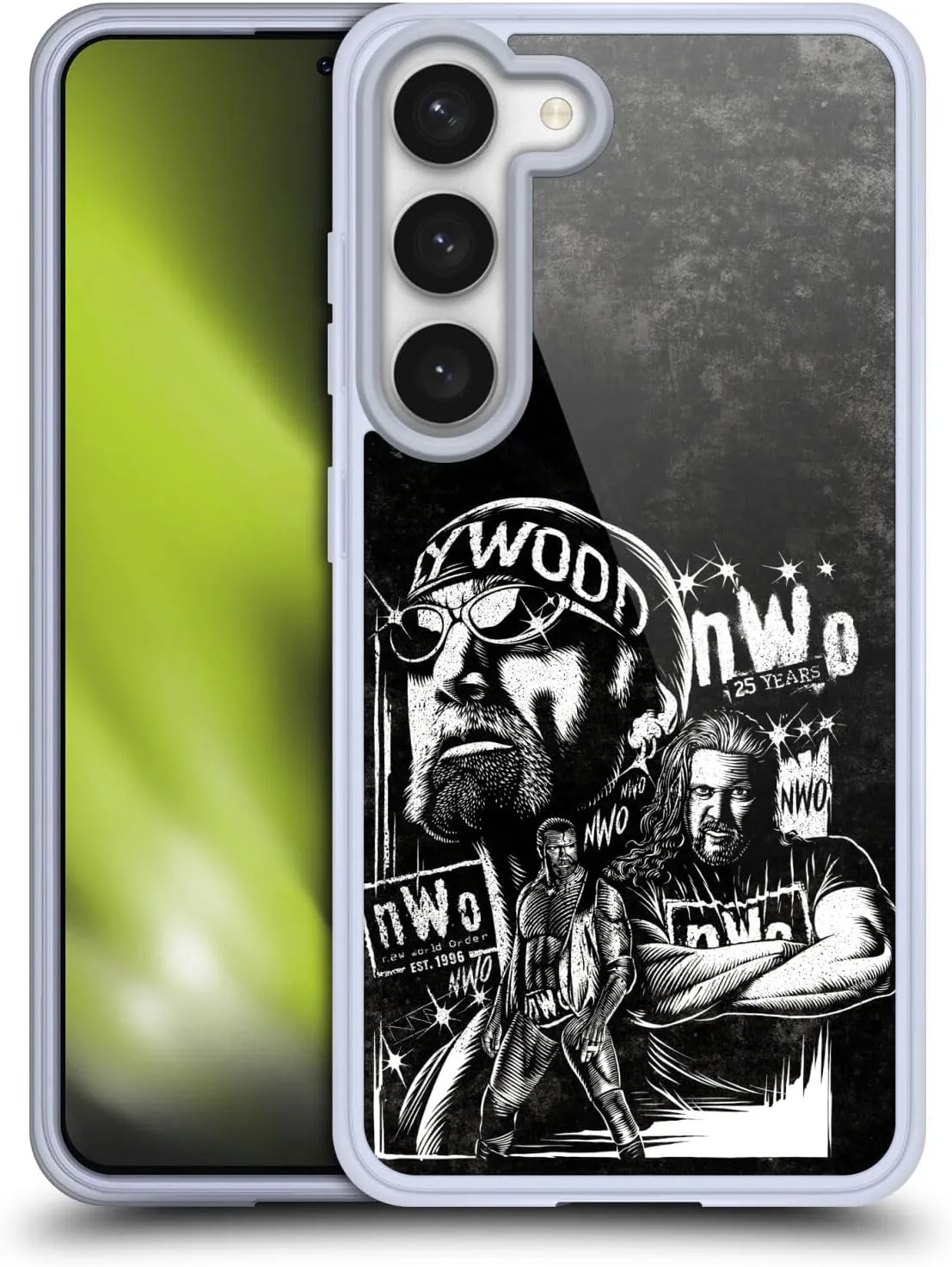 Head Case Designs Officially Licensed WWE Fathead Superstar NWO Soft Gel Case [Military Grade Protection] Compatible with Samsung Galaxy S23 5G
