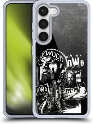 Head Case Designs Officially Licensed WWE Fathead Superstar NWO Soft Gel Case [Military Grade Protection] Compatible with Samsung Galaxy S23 5G