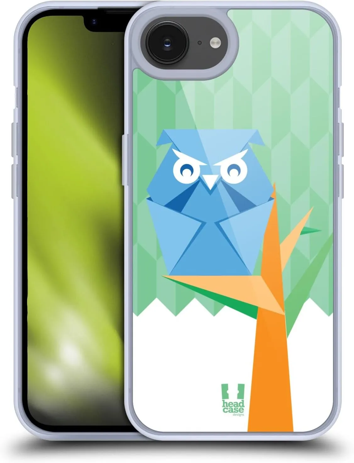 Head Case Designs Owl Origami Gel Case [Military Grade Protection] Compatible with Apple iPhone 16e and Compatible with MagSafe