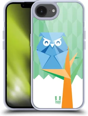 Head Case Designs Owl Origami Gel Case [Military Grade Protection] Compatible with Apple iPhone 16e and Compatible with MagSafe
