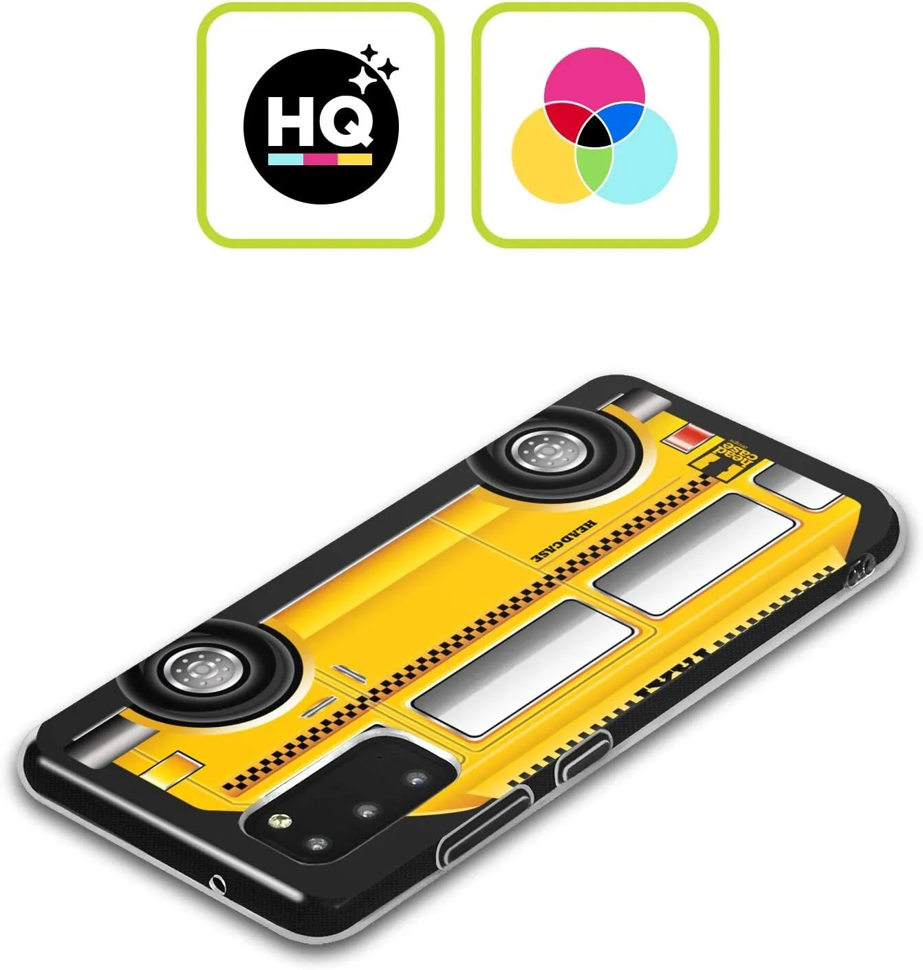 Head Case Designs Taxi Van Yellow Cab Gel Case [Military Grade Protection] Compatible with Samsung Galaxy S23 Ultra 5G