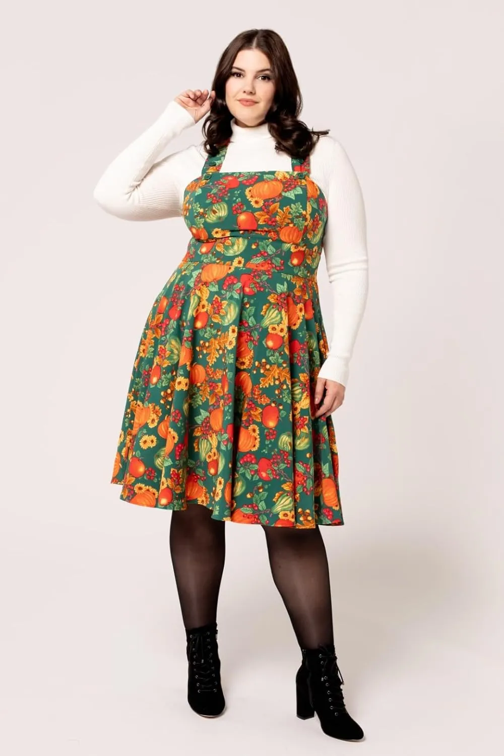 Hell Bunny Autumn Pinafore Dress