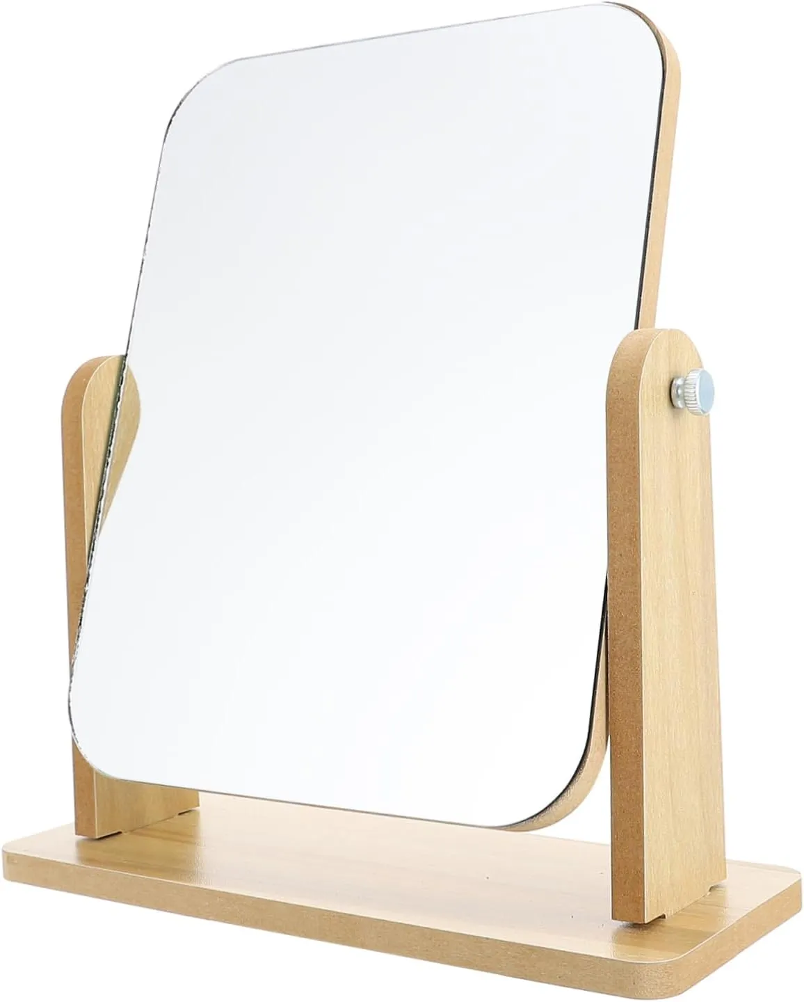 Hemoton Rotating Vanity Mirror Led Bathroom Mirror for Wall Makeup Square Table Decorative Makeup