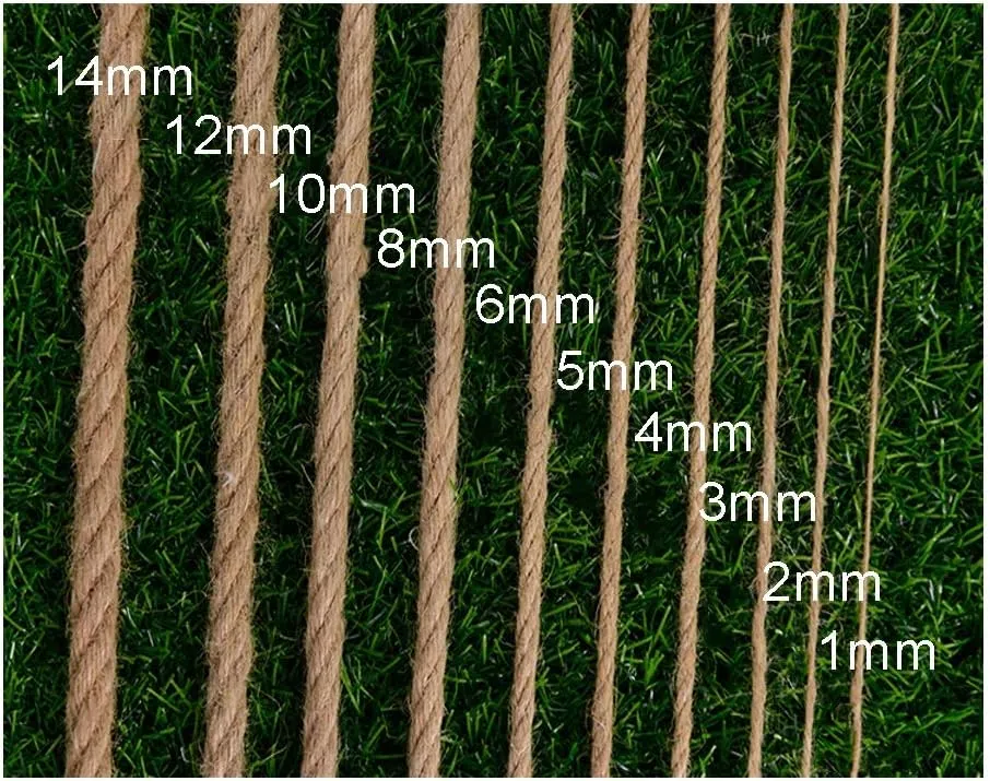Hemp Rope Net Fence Net Decor Climbing Cargo Net Woven Rope Truck Cargo Trailer Netting Non-Slip Playground Railings Safety Netting Protection Net Hemp Safety net Dia 4mm