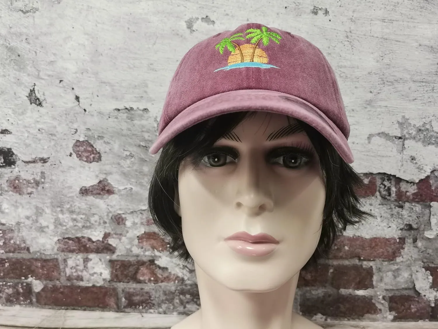 Hepandy Embroidered Palm Tree Hats for Men Women