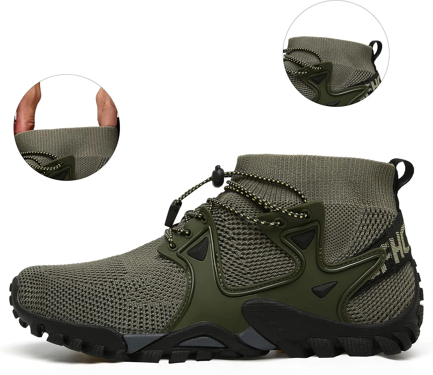 Hiking Shoes Mens Womens Outdoor Athletic Sports Shoes Walking Shoes Trail Running Shoes Trekking Climbing Stylish Slip Resistant Fitness Walking Jogging Sock Sneakers Travel Lightweight Barefoot