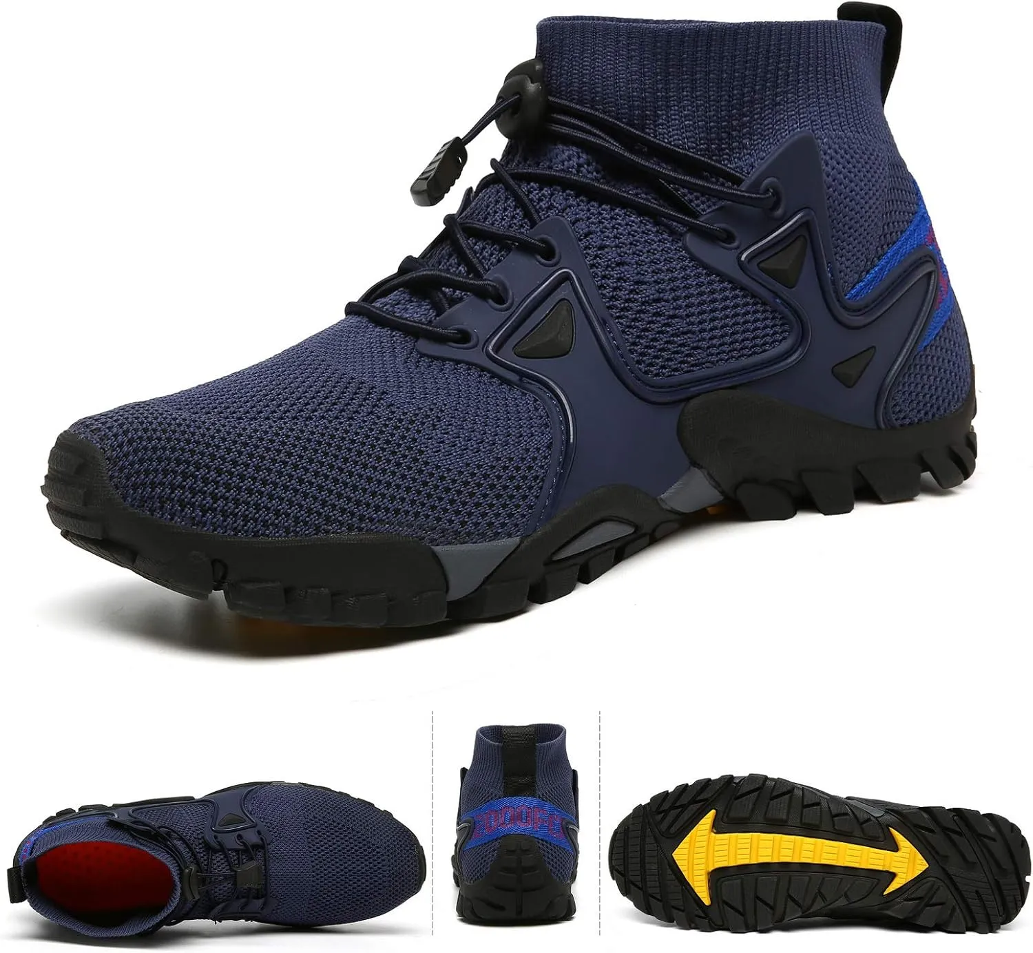 Hiking Shoes Mens Womens Outdoor Athletic Sports Shoes Walking Shoes Trail Running Shoes Trekking Climbing Stylish Slip Resistant Fitness Walking Jogging Sock Sneakers Travel Lightweight Barefoot