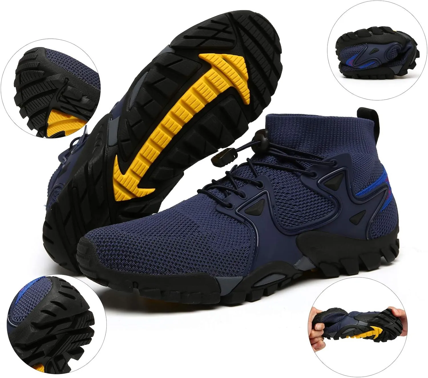 Hiking Shoes Mens Womens Outdoor Athletic Sports Shoes Walking Shoes Trail Running Shoes Trekking Climbing Stylish Slip Resistant Fitness Walking Jogging Sock Sneakers Travel Lightweight Barefoot