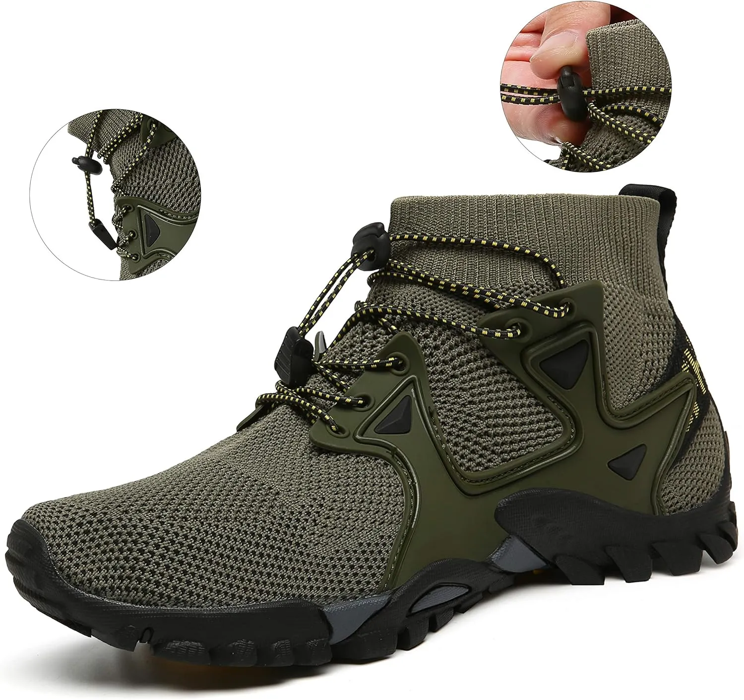 Hiking Shoes Mens Womens Outdoor Athletic Sports Shoes Walking Shoes Trail Running Shoes Trekking Climbing Stylish Slip Resistant Fitness Walking Jogging Sock Sneakers Travel Lightweight Barefoot