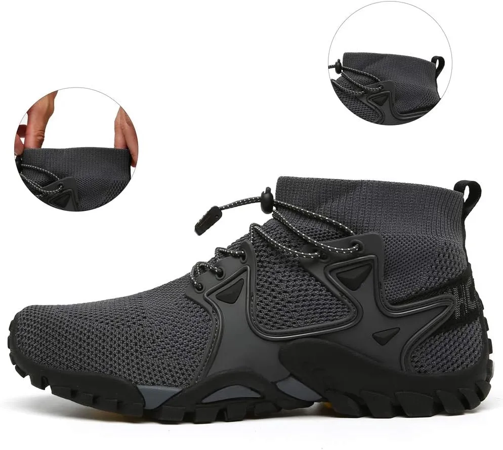 Hiking Shoes Mens Womens Outdoor Athletic Sports Shoes Walking Shoes Trail Running Shoes Trekking Climbing Stylish Slip Resistant Fitness Walking Jogging Sock Sneakers Travel Lightweight Barefoot