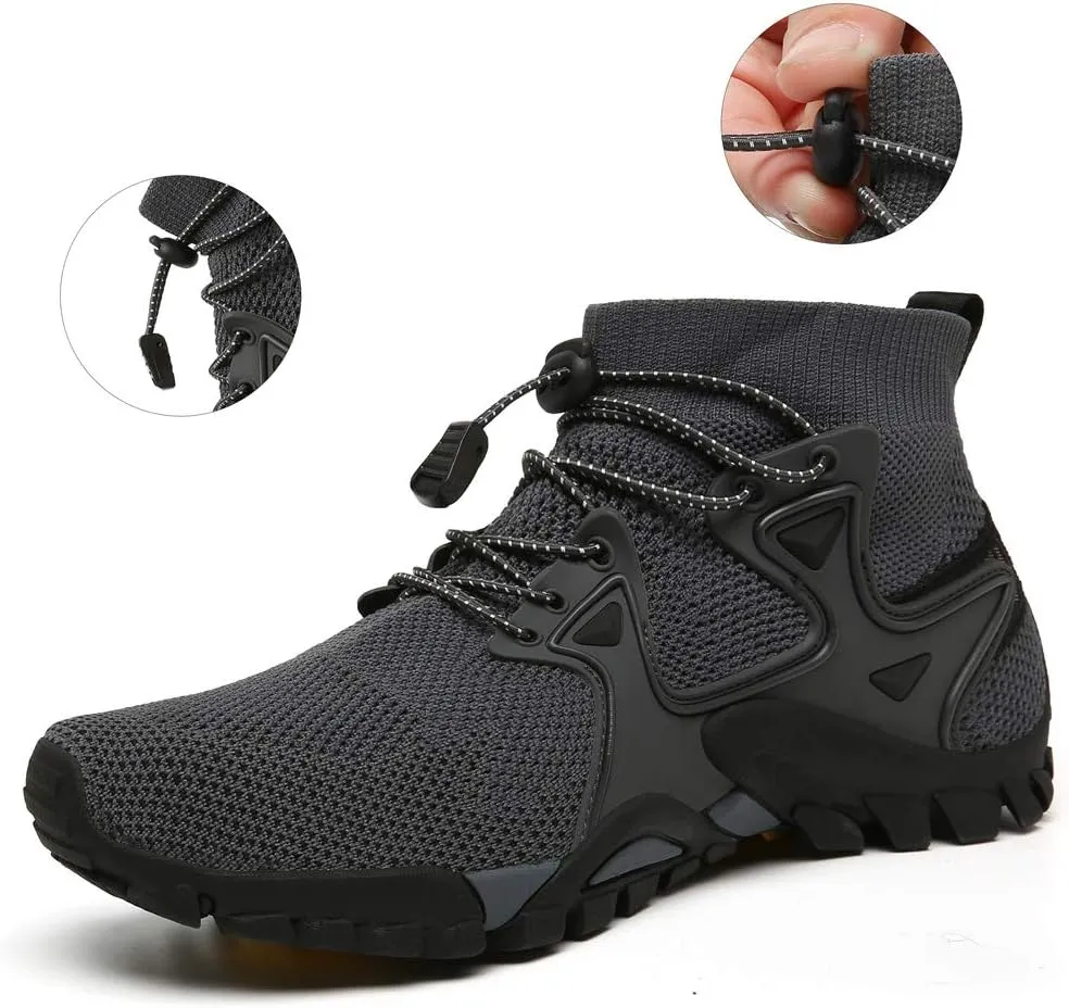 Hiking Shoes Mens Womens Outdoor Athletic Sports Shoes Walking Shoes Trail Running Shoes Trekking Climbing Stylish Slip Resistant Fitness Walking Jogging Sock Sneakers Travel Lightweight Barefoot