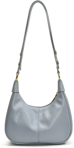 Hobo Bag Shoulder Bag for Women Purse Vegan Leather Retro Handbag with Zipper Pocket and Adjustable Strap