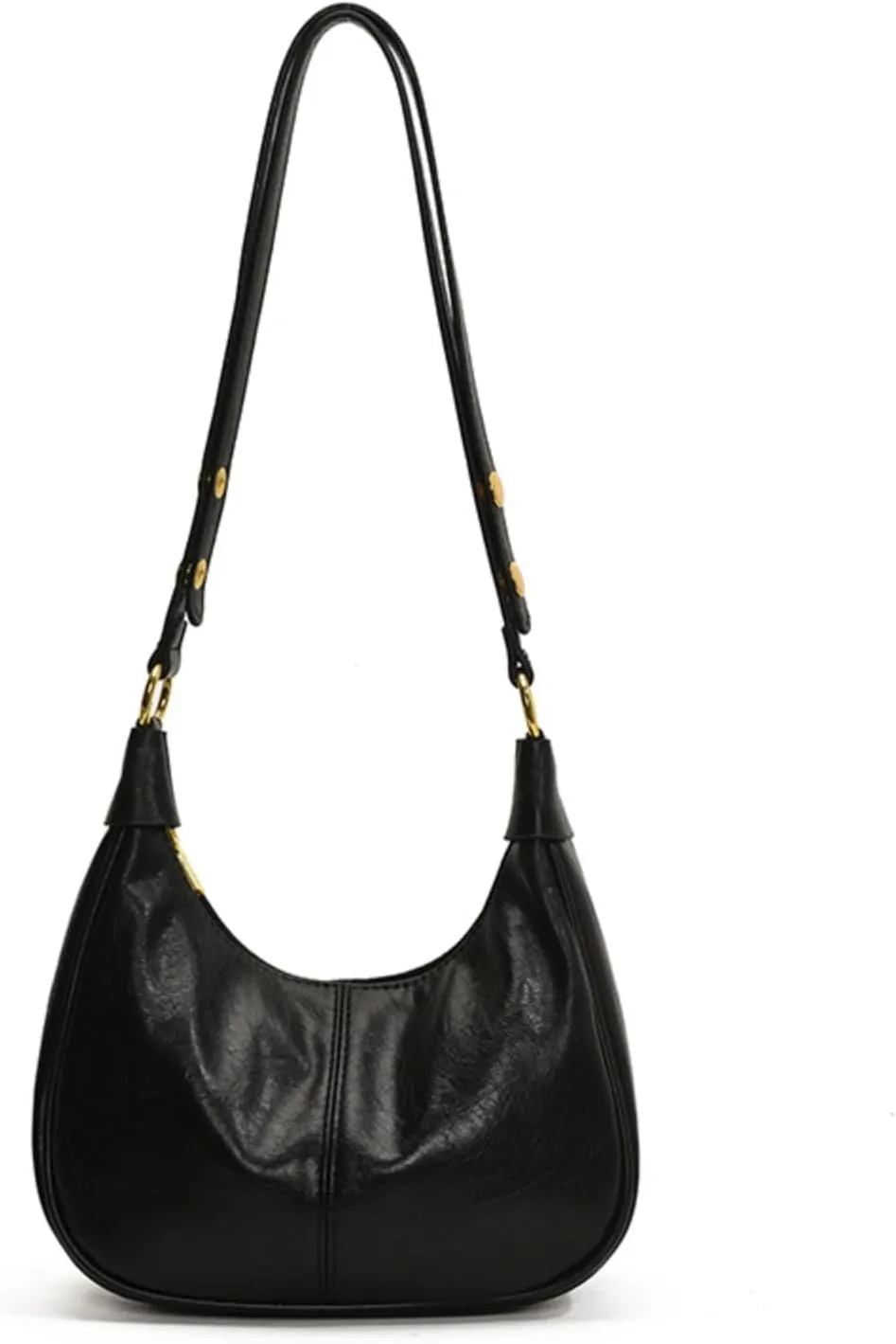 Hobo Bag Shoulder Bag for Women Purse Vegan Leather Retro Handbag with Zipper Pocket and Adjustable Strap
