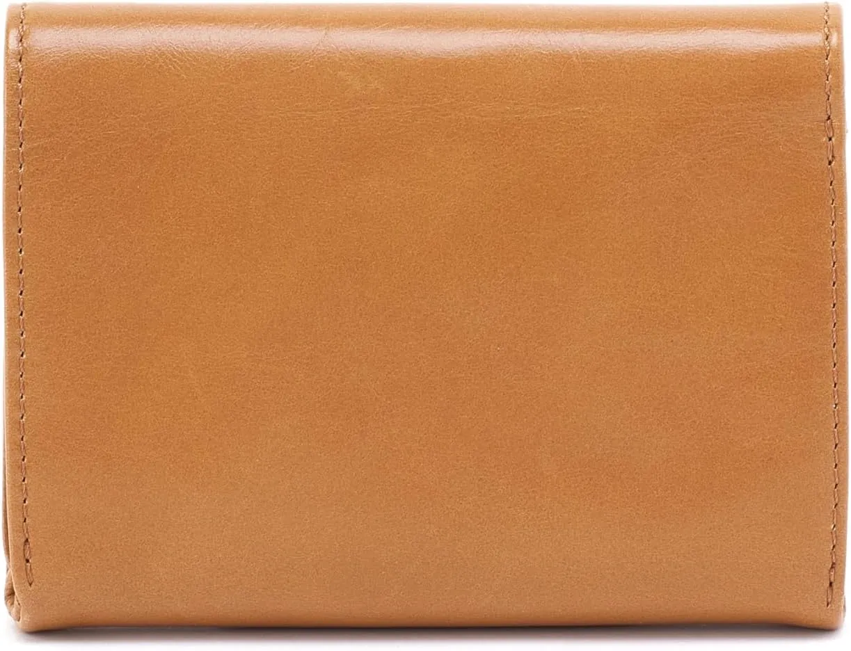HOBO Robin Compact Trifold Leather Wallet for Women, Vintage Design