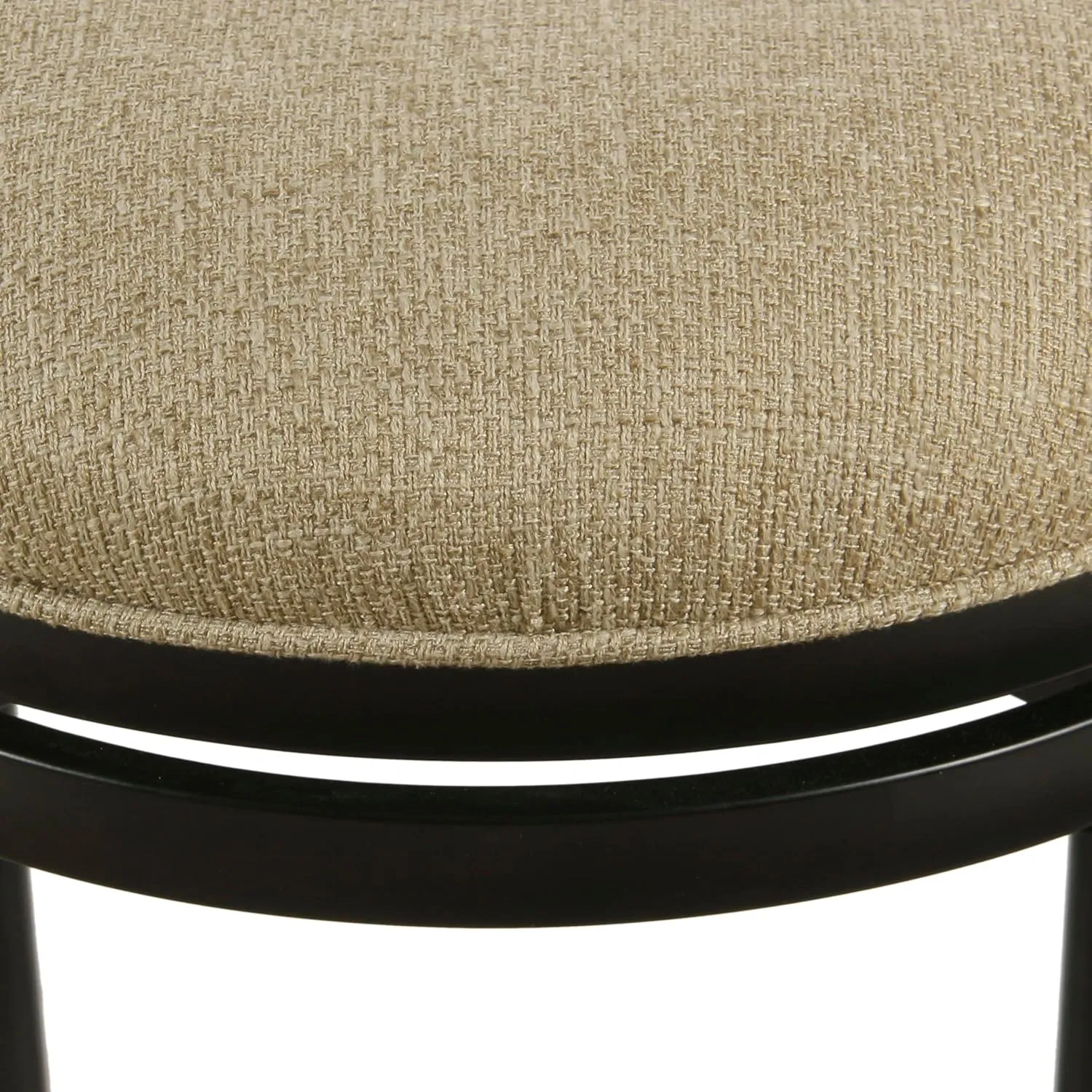 HomePop Round Swivel Counter Stoo with Metal Base, 24-Inch, Flax
