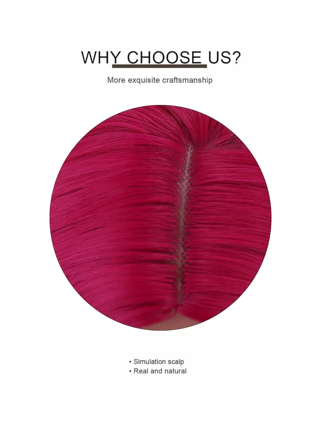 Hot Pink Wigs for Women Girls Middle Part Wig Long Pink Wig Heat Resistant Synthetic Curly Wavy Wigs for Cosplay Costume Party