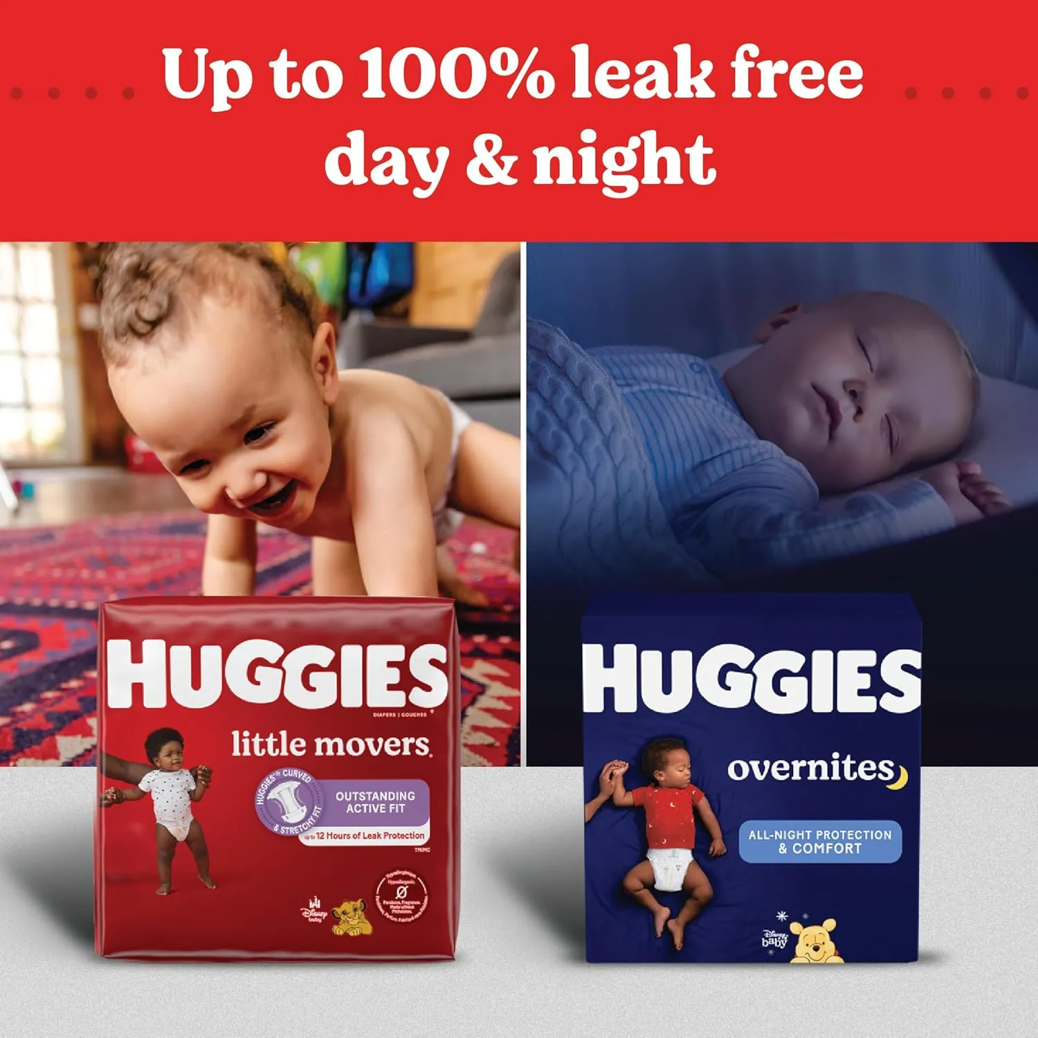 Huggies Size 7 Overnites Baby Diapers: Overnight Diapers, Size 7 (41  lbs), 68 Ct (2 Packs of 34), Packaging May Vary