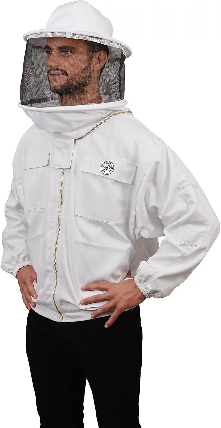 Humble Bee 310 Polycotton Beekeeping Jacket with Round Veil