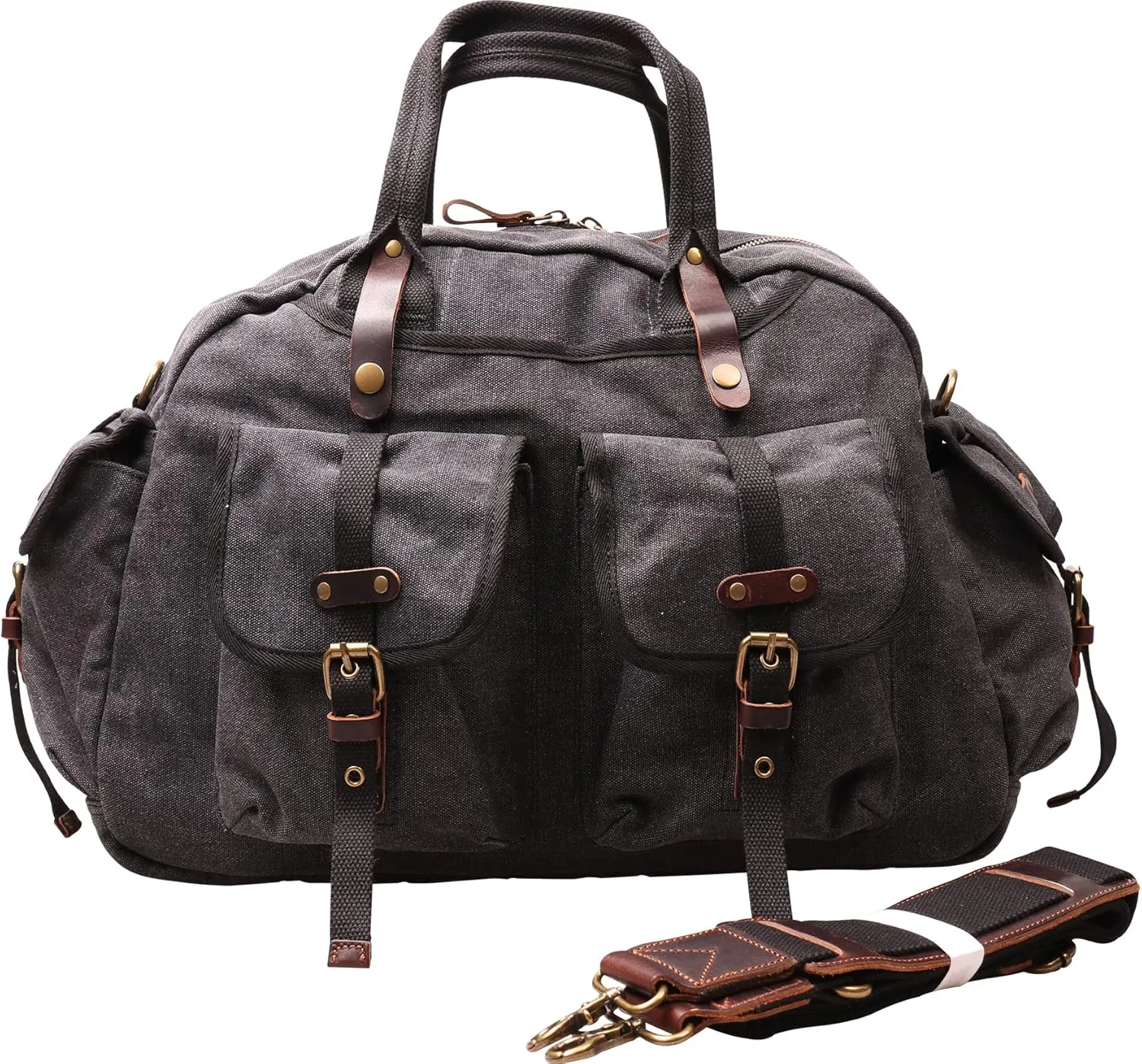 IBLUE Travel Duffel Bags For Men Women Waterproof Canvas Outdoor Sport Handbag With Wet Pocket Shoulder Strap, D1094 (A6, 21in)