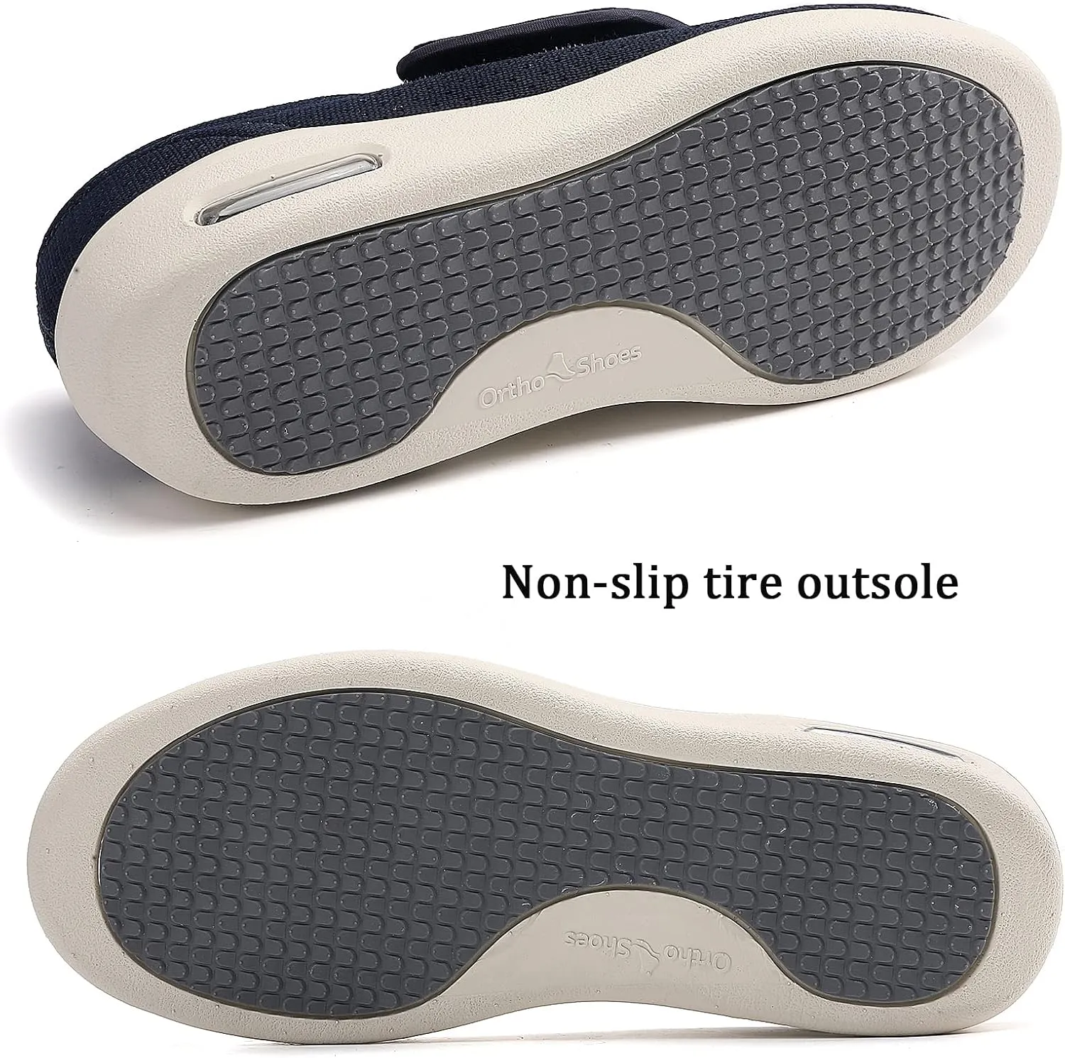 Ihinzry Men's Diabetic Walking Shoes, Lightweight Breathable Soft Comfortable Non-Slip Casual Air Cushion Shoes