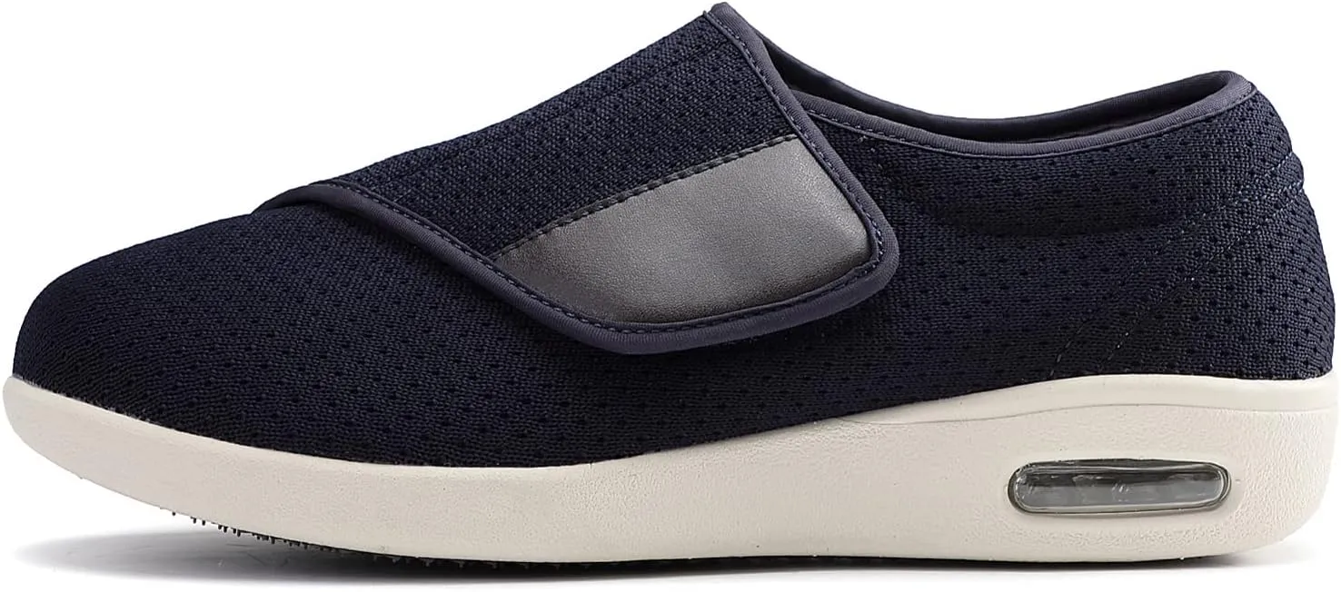 Ihinzry Men's Diabetic Walking Shoes, Lightweight Breathable Soft Comfortable Non-Slip Casual Air Cushion Shoes