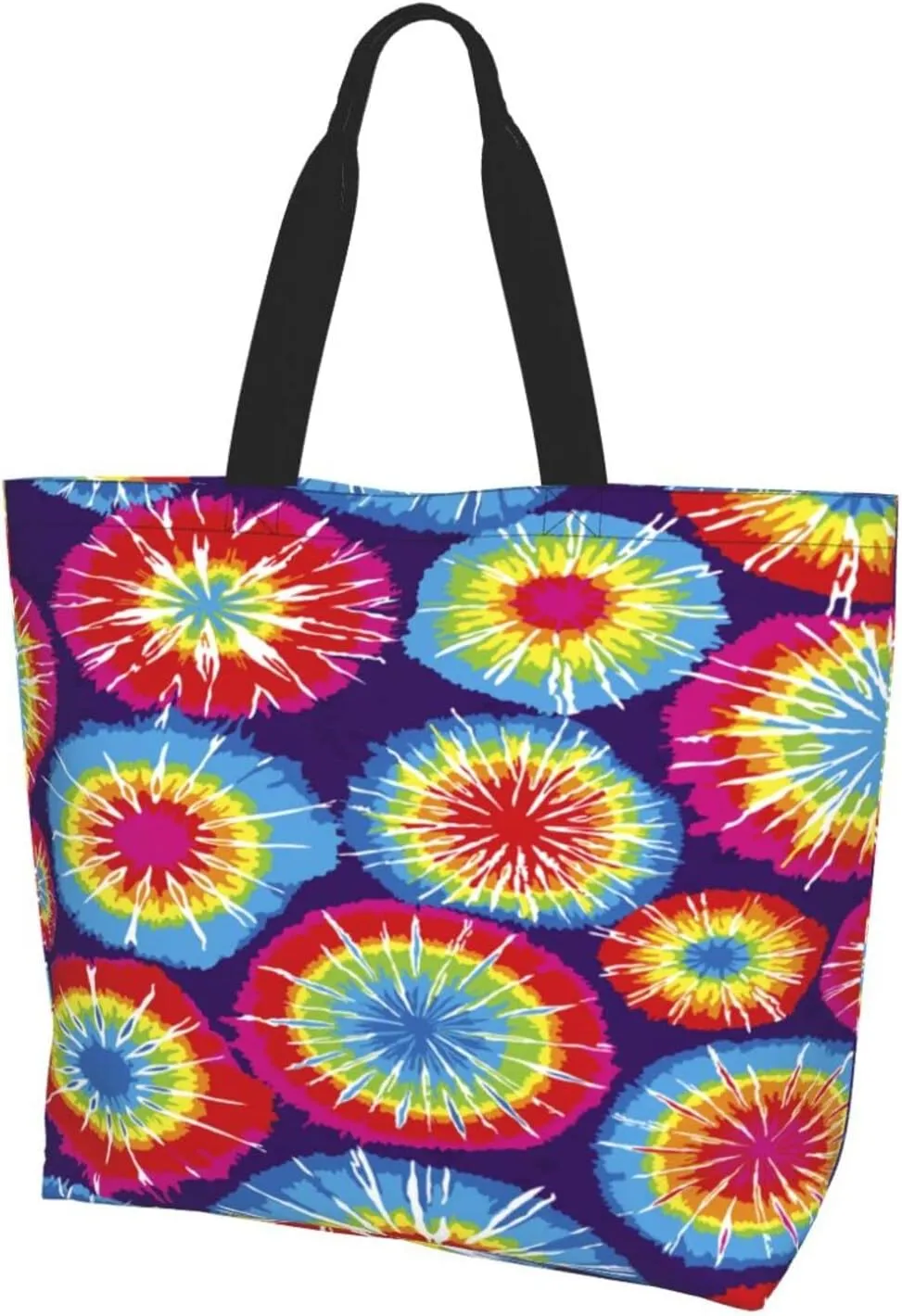 IMPCOKRU Large Tote Bag for Women Reuseable Handbag,Double Sided Priting Grocery Bag Foldable for Shopping Travel Activity