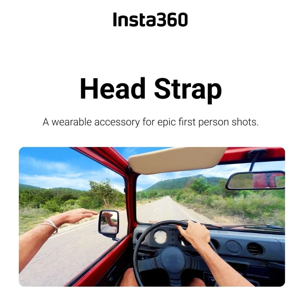 Insta360 Dual Mount Head Strap for Action Camera with 2-Prong and 1/4" Mount Adapters CINSTAV/D