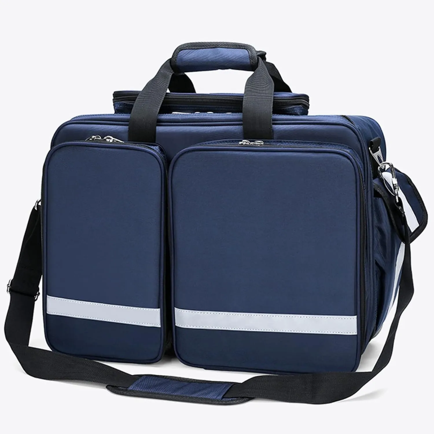 IOCCIOBB Portable First Aid Kit Bag, Waterproof Oxford Cloth Nurse Tote Bag, Outdoor Emergency Medical Kit, High capacity Medical Shoulder Bag(Blue)