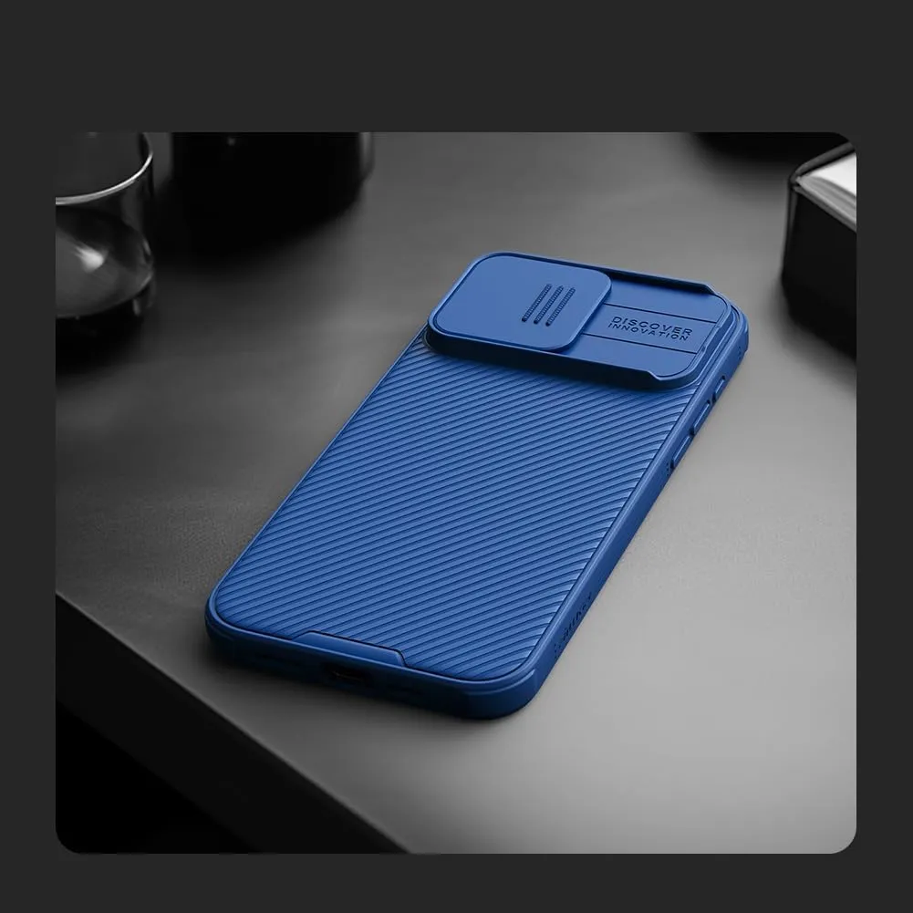 iPhone 15 Original Cam-Shield Camera Slider (Shutter) Double Layered Protection TPU   PC - Blue