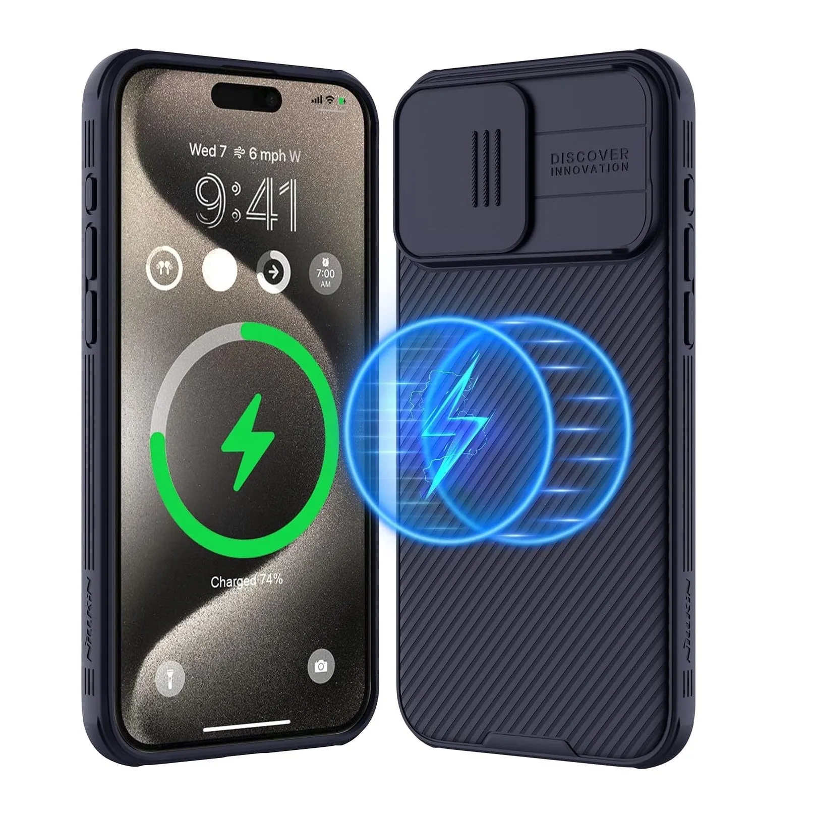 iPhone 15 Pro Max Original Cam-Shield Camera Slider (Shutter) Double Layered Protection TPU   PC - Purple