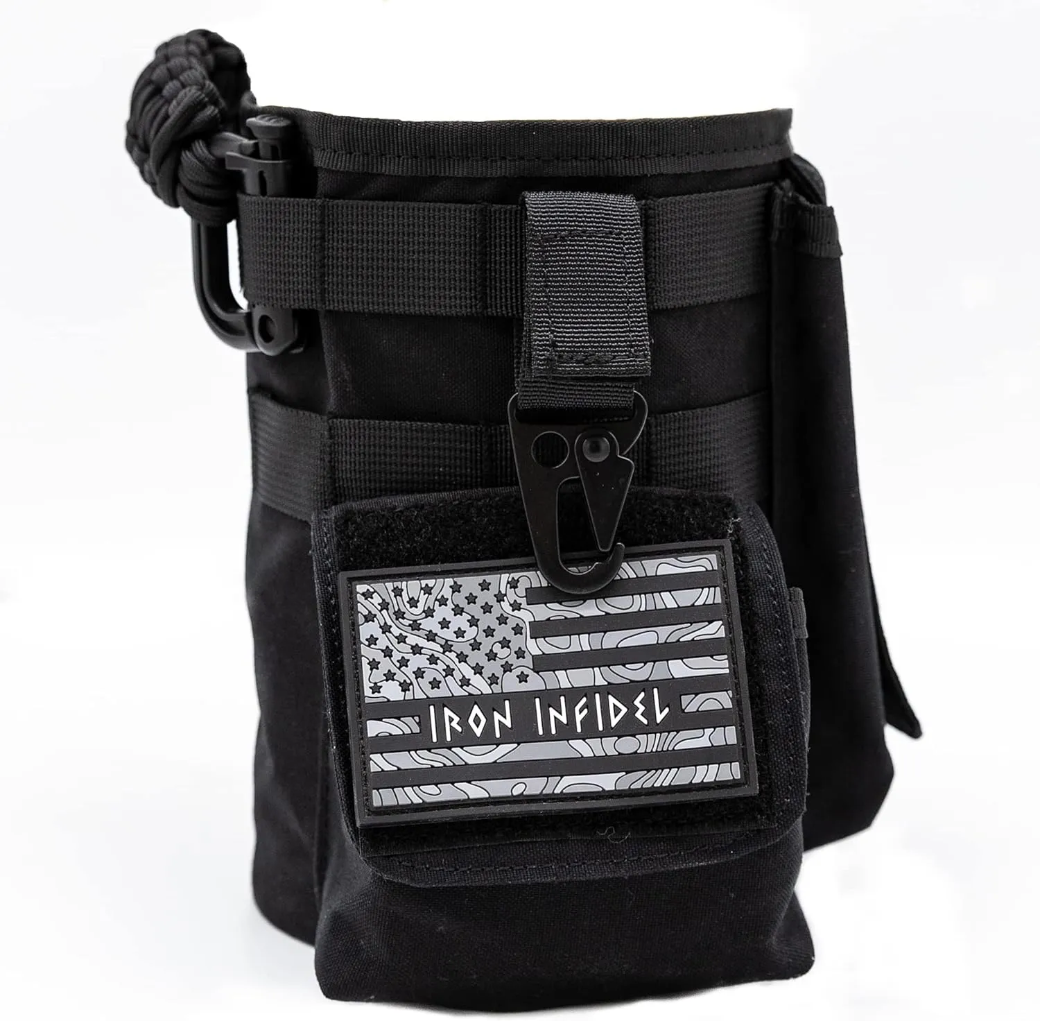 Iron InfideI Battle Bottle Sleeve - 64 oz and 32 oz Water Bottle Sleeve Only for Half Gallon 1L Steel Water Bottle | Rugged Cover with Molle for Versatile Design with Storage for Phone, Wallet & Keys