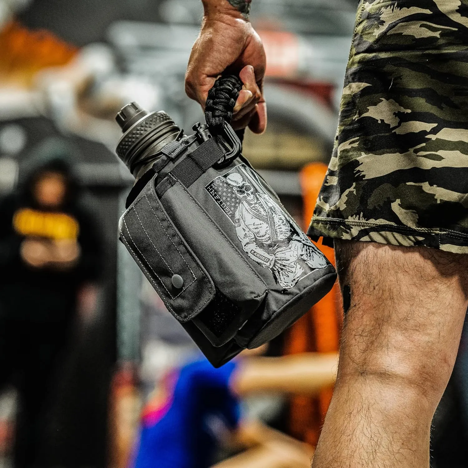 Iron InfideI Battle Bottle Sleeve - 64 oz and 32 oz Water Bottle Sleeve Only for Half Gallon 1L Steel Water Bottle | Rugged Cover with Molle for Versatile Design with Storage for Phone, Wallet & Keys