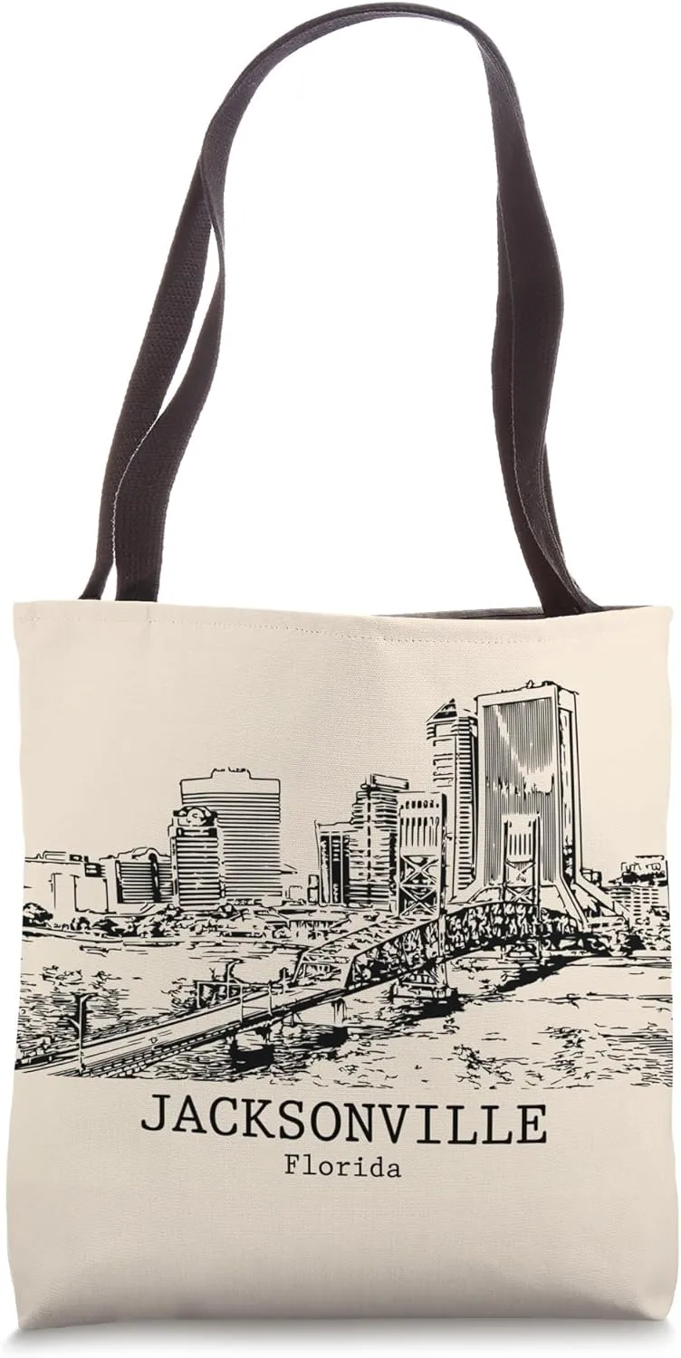 Jacksonville Florida Vintage Retro Travel Souvenir Tote Bag