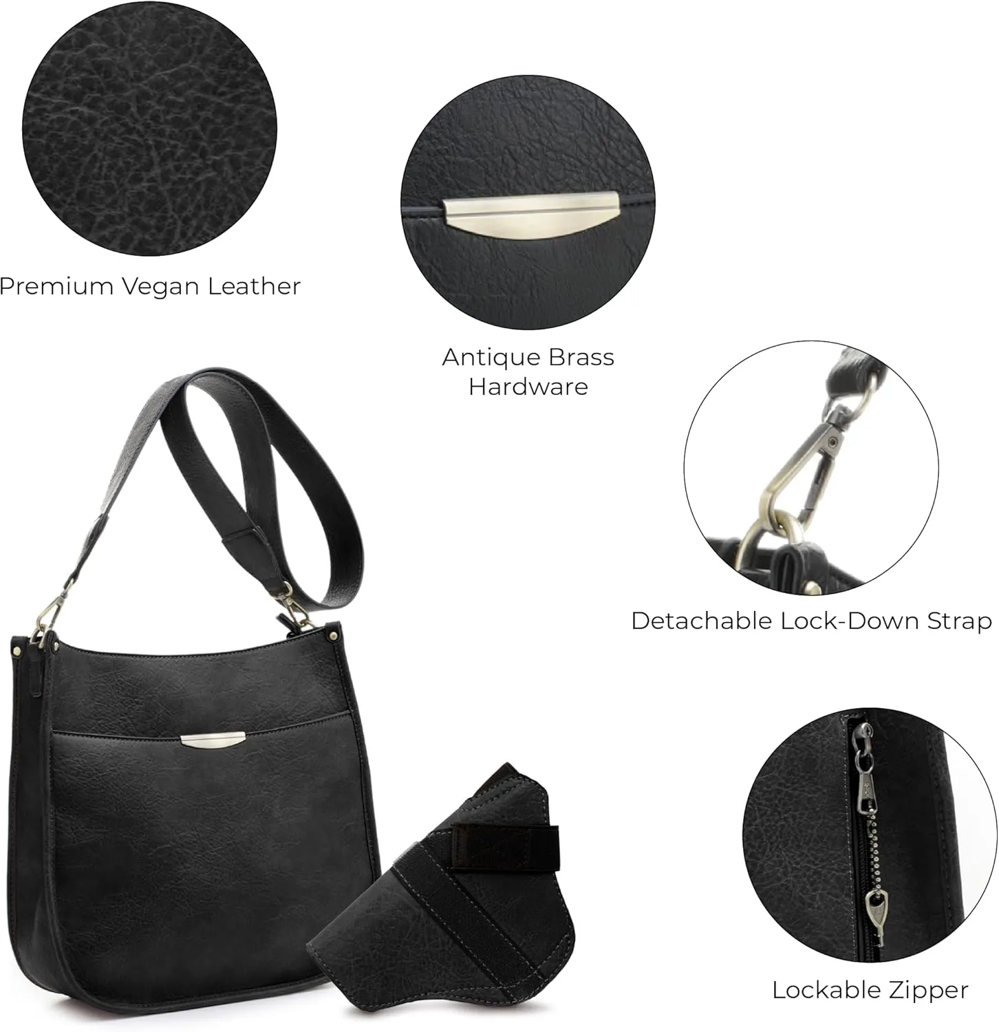 JESSIE & JAMES Ava Concealed Carry Crossbody Bag with Lock and Key