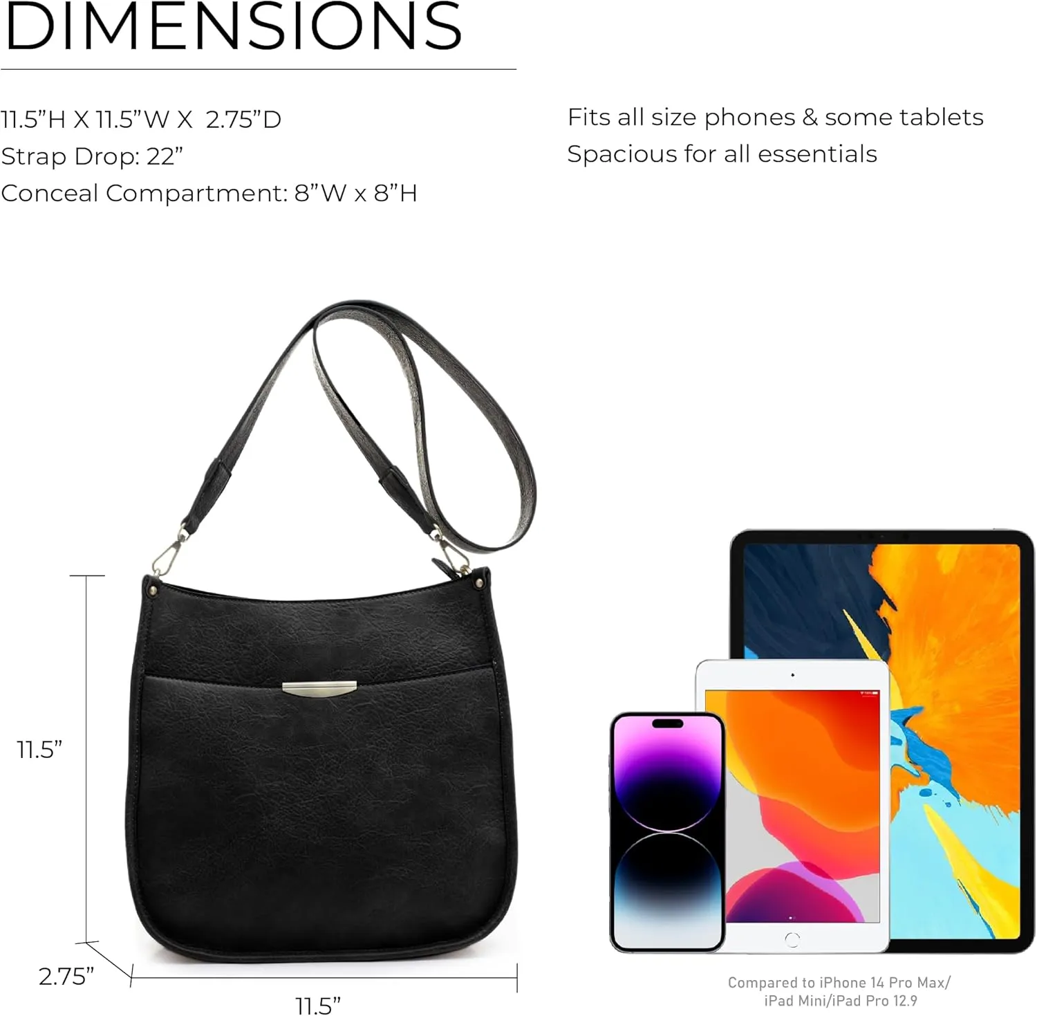 JESSIE & JAMES Ava Concealed Carry Crossbody Bag with Lock and Key